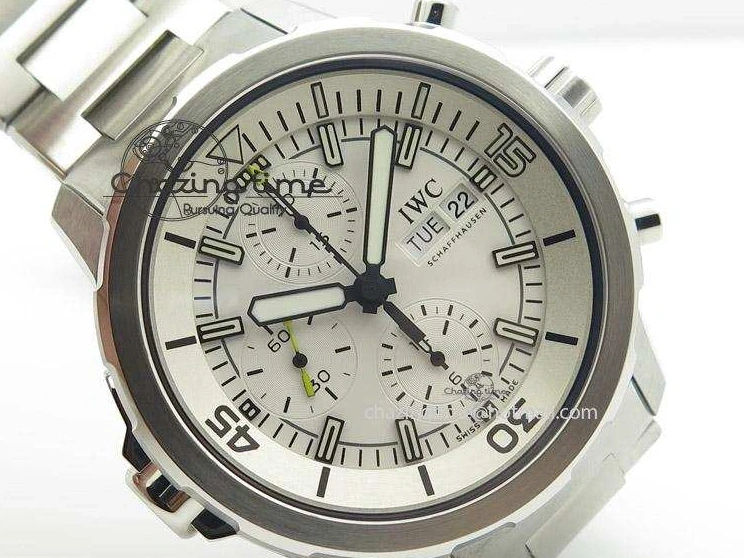 MIROTIME 0228 Versatile Aquatimer Chrono IW376803 V6F 1:1 Best Edition White Dial On SS Bracelet A 7359